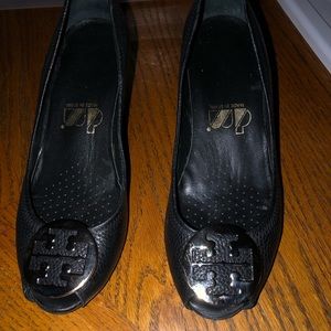 Tory Burch Open Toe Wedges